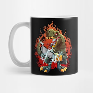 T-REX use Chainsaw Mug